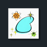 Retro Atomic Boomerang Stretched Canvas Print<br><div class="desc">This Retro Atomic Boomerang and Starbursts pattern canvas print is the epitome of mid-century modern. With its large turquoise boomerang surrounded by kitschy starbursts and orange and green circles for some extra whimsy, this vintage inspired pattern is mod enough to be stylish and retro enough to be classic. Be the...</div>