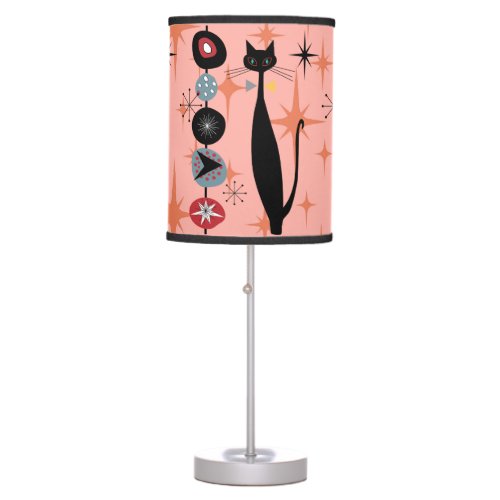 Retro Atomic Era Mid Century Modern Cool Cat Kabob Table Lamp