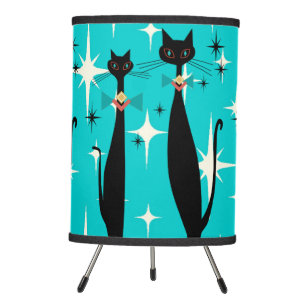 Retro Atomic Era Mid Century Modern Cool Cat Tripod Lamp