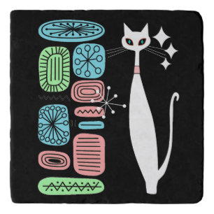 Retro Atomic Era Mid Century Modern Cool Cat Trivet