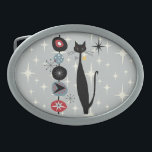Retro Atomic Era Mid Century Modern MCM Cool Cat Belt Buckle<br><div class="desc">More great items in my store!</div>