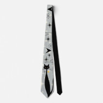 Retro Atomic Era Mid Century Modern MCM Cool Cat Neck Tie Retro Atomic Era Mid Century Modern MCM Cool Cat Neck Tie