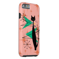 Retro Atomic Era Mid Century Modern MCM Cool Cat P Tough iPhone 6 Case