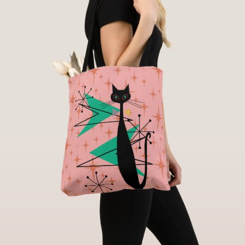 Retro Atomic Era Mid Century Modern MCM Cool Cat P Tote Bag