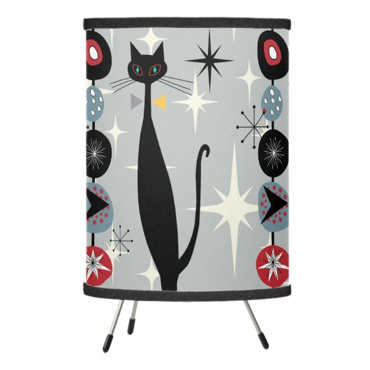 Retro Atomic Era Mid Century Modern MCM Cool Cat Tripod Lamp (Left)
