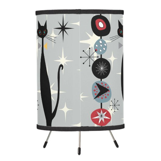 Retro Atomic Era Mid Century Modern MCM Cool Cat Tripod Lamp (Back)