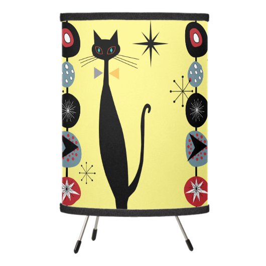 Retro Atomic Era Mid Century Modern MCM Cool Cat Tripod Lamp (Left)