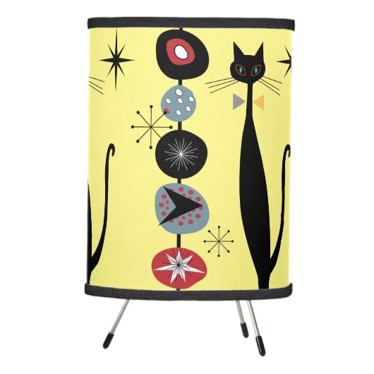Retro Atomic Era Mid Century Modern MCM Cool Cat Tripod Lamp (Right)