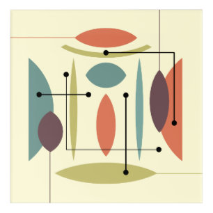 Retro Atomic Hip Abstract Acrylic Print