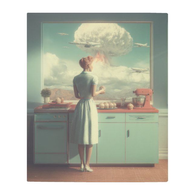 Retro Atomic Kitchen Surreal Art (Front)