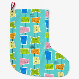 Retro Atomic Kitsch Christmas Stocking