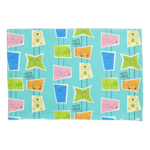 Retro Atomic Kitsch Pillowcase
