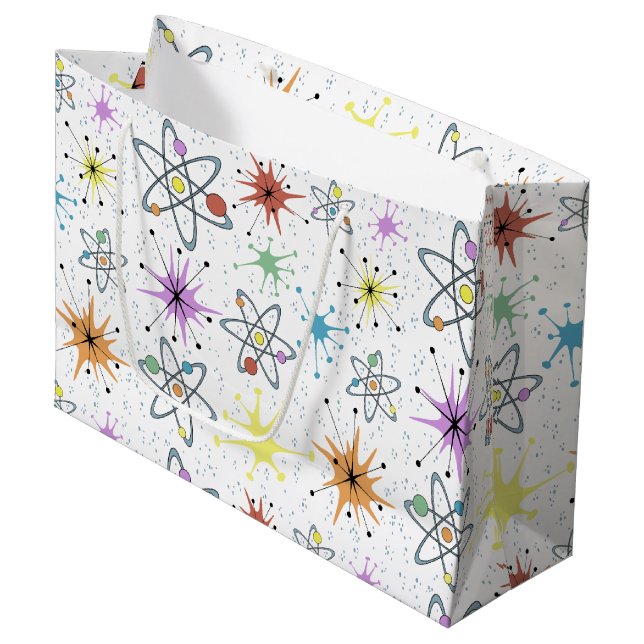 Retro Atomic Large Gift Bag (Front Angled)