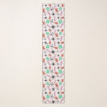 Retro Atomic MCM Pink Orange Green Black Scarf<br><div class="desc">Hand drawn atomic shapes digitized to create a seamless repeat pattern</div>