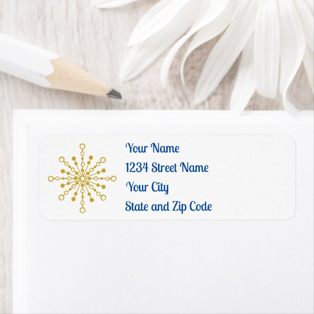 Retro Atomic Mid-Century Mod Red & Gold Starburst Label (Insitu)