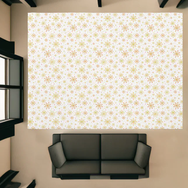 Starburst Rug Gold Retro Atomic Mid-Century Mod Red & Gold Starburst Rug | Zazzle