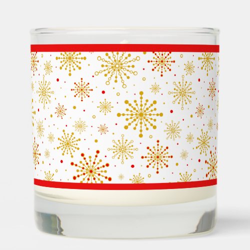 Retro Atomic Mid_Century Mod Red  Gold Starburst Scented Candle