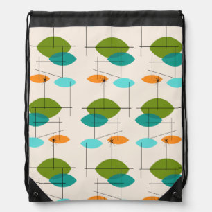 Retro Atomic Mobile Pattern Drawstring Backpack