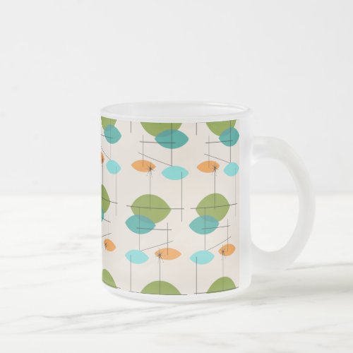 Retro Atomic Mobile Pattern Frosted Mug