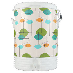 Retro Atomic Mobile Pattern Igloo Beverage Cooler