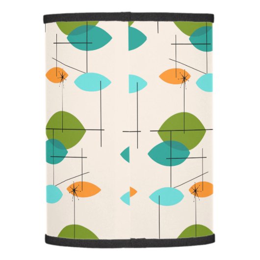 Retro Atomic Mobile Pattern Lamp Shade (Back)