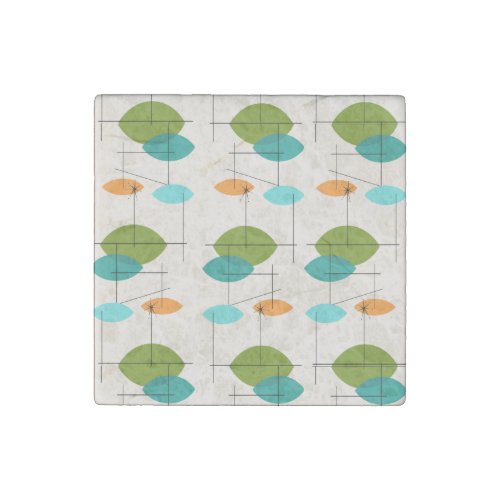 Retro Atomic Mobile Pattern Marble Magnet