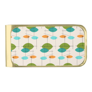 Retro Atomic Mobile Pattern Money Clip