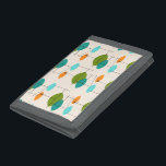 Retro Atomic Mobile Pattern Nylon Wallet<br><div class="desc">This Retro Atomic Mobile Pattern Nylon Wallet is mid century modern style at its finest. The vintage inspired design features a cream background with colorful pointed ovals in turquoise, orange, teal, and avocado green. The teal and avocado green ovals overlap creating a lovely shade of peacock blue. Fun starbursts accentuate...</div>