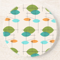 Retro Atomic Mobile Pattern Sandstone Coaster Retro Atomic Mobile Pattern Sandstone Coaster