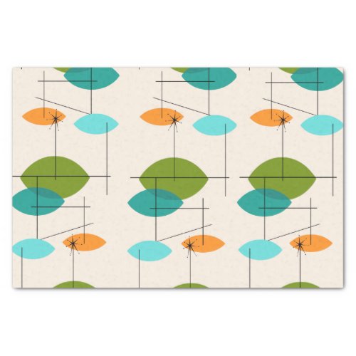 Retro Atomic Mobile Pattern Tissue Paper