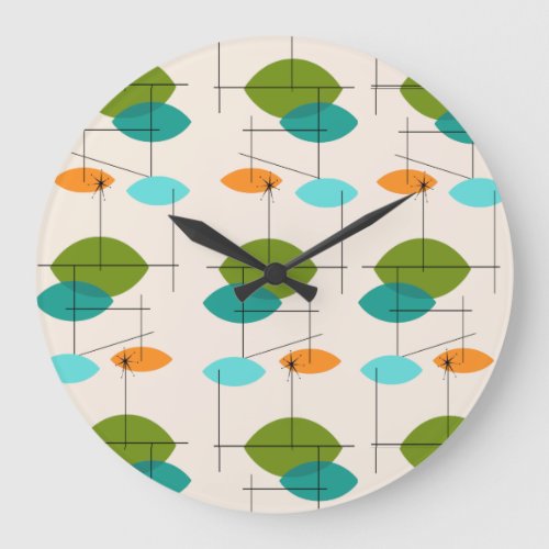 Retro Atomic Mobile Pattern Wall Clock