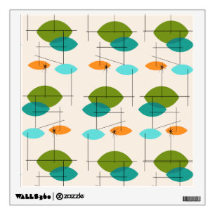 Retro Atomic Mobile Pattern Wall Decal