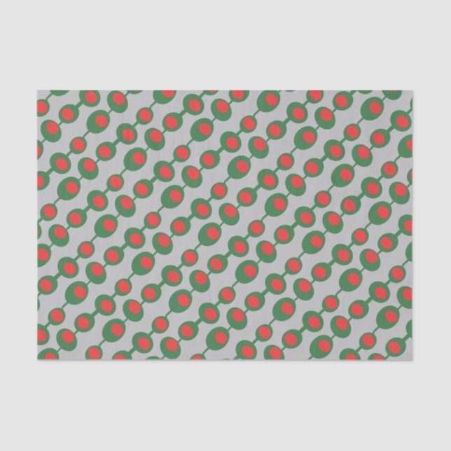 Retro Atomic Olives Tissue Paper (Front)