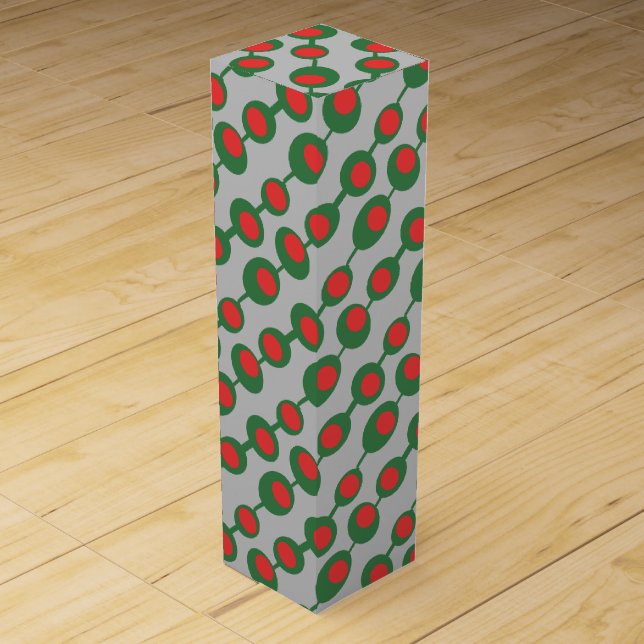 Retro Atomic Olives Wine Box (Front)