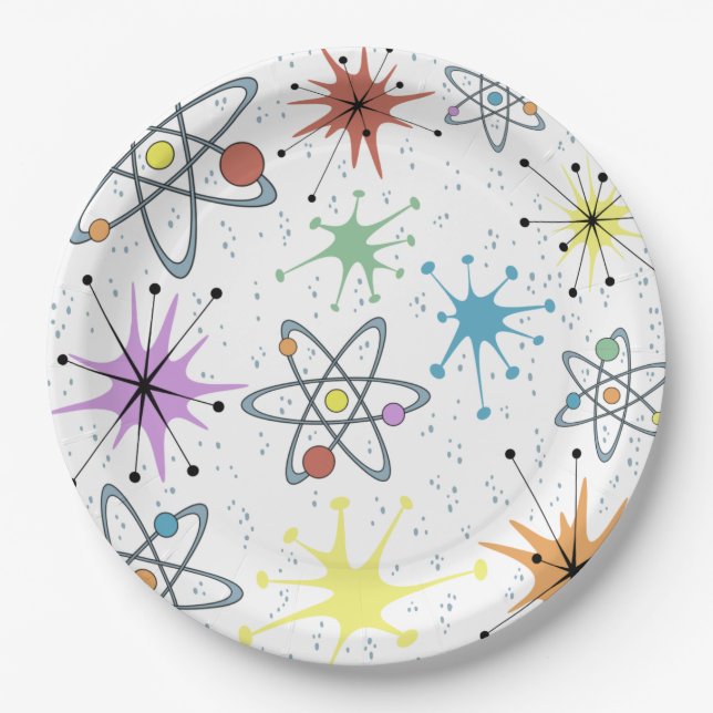 Retro Atomic Paper Plates (Front)