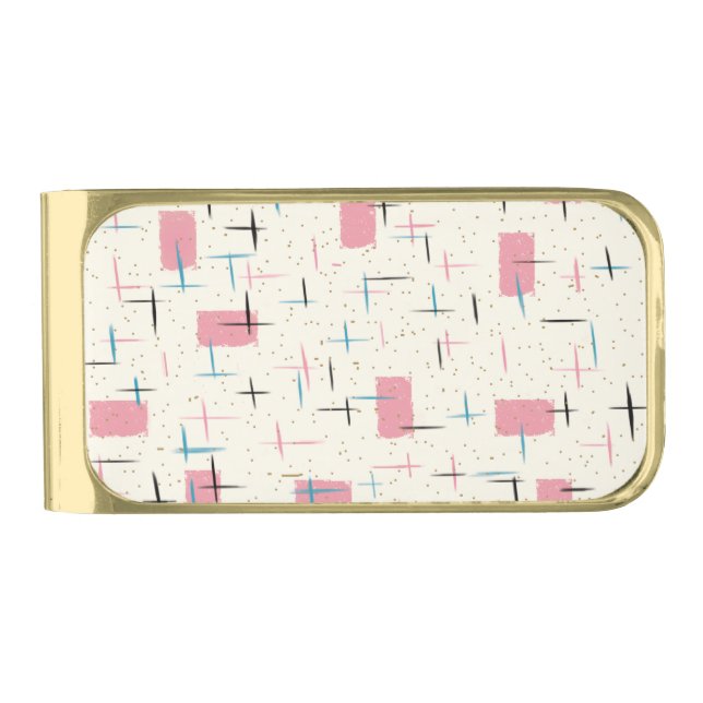 Retro Atomic Pink Money Clip (Front)