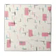 Retro Atomic Pink Pattern Ceramic Tile | Zazzle
