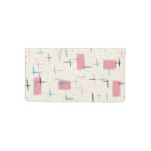 Retro Atomic Pink Pattern Checkbook Cover (Front)