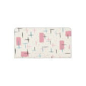 Retro Atomic Pink Pattern Checkbook Cover (Back)