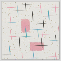 Retro Atomic Pink Pattern Fabric