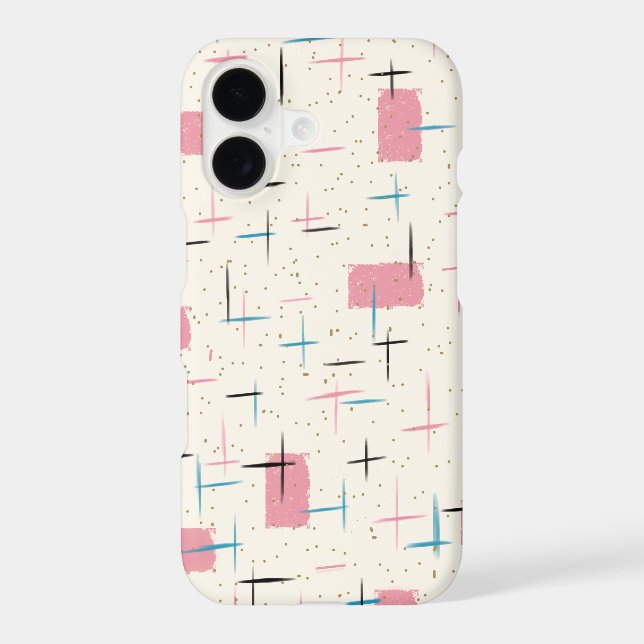 Retro Atomic Pink Pattern iPhone 7 Plus Case (Back)