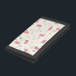 Retro Atomic Pink Pattern Nylon Wallet<br><div class="desc">You'll be tickled pink by this Retro Atomic Pink Pattern Nylon Wallet. The design features a cream background with gold speckles, pink rectangles, and black, turquoise, and pink slashes. The pattern is reminiscent of traditional mid century modern style. You're sure to enjoy our homage to the 1950s. Buy this today...</div>