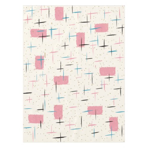 Retro Atomic Pink Pattern Tablecloth