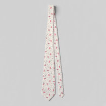 Retro Atomic Pink Pattern Tie