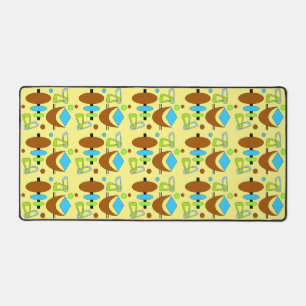 Retro Atomic Shapes Samsung Galaxy Case Desk Mat