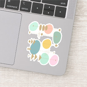 Retro Atomic Space Age Mid Century Modern Sticker