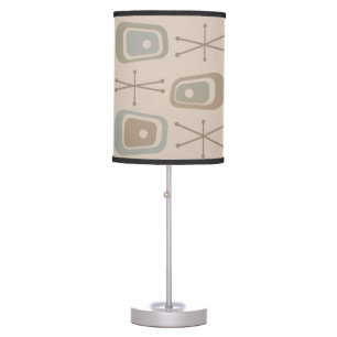 Retro Atomic Space Age Soft Neutral Colors Table Lamp