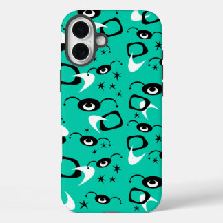 Retro Atomic Spiders iPhone 16 Plus Case
