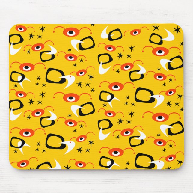 Retro Atomic Spiders Mouse Pad (Front)