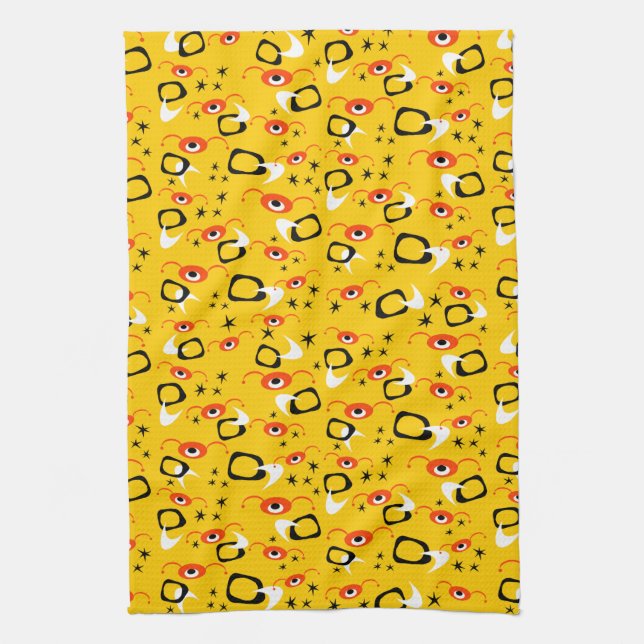 Retro Atomic Spiders Towel (Vertical)